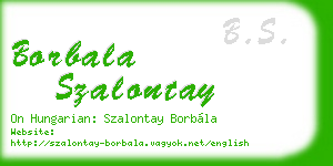 borbala szalontay business card